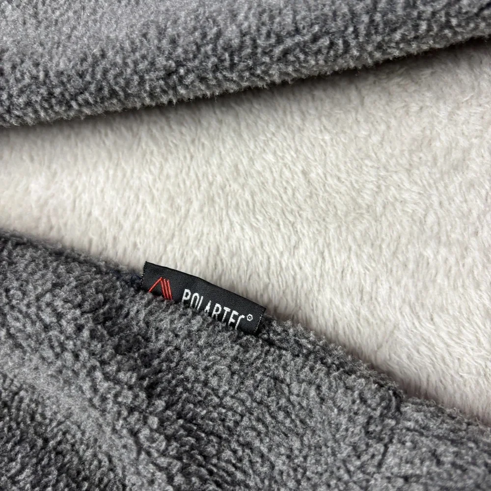 Vintage Polo Ralph Lauren Shacket Mens 2XL Pony‎ Fleece Polartec Chin Strap Gray